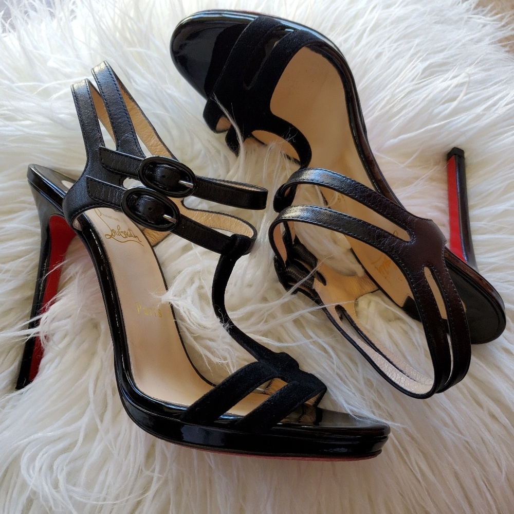 Christian Louboutin T strap sandals